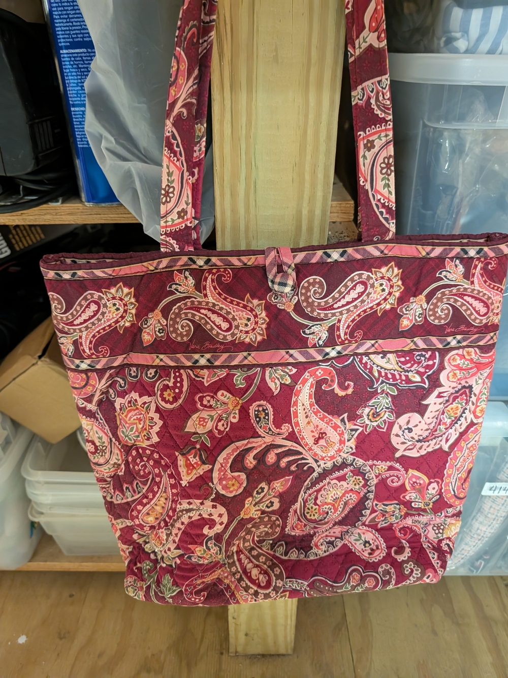 Vera Bradley Quilted Paisley Tote in Piccadilly Plum